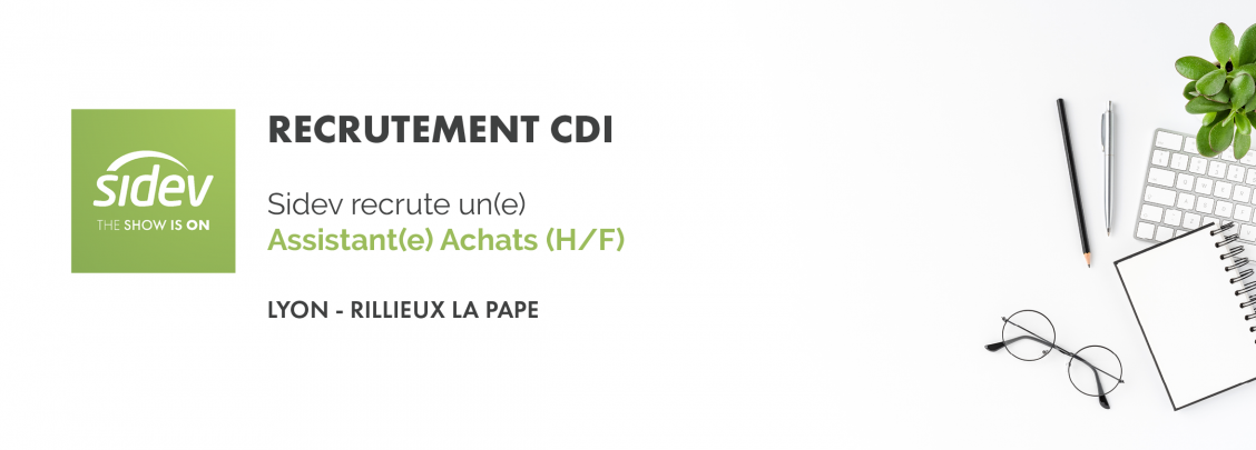 6 ANNONCE EXTERNE CDI Assistant Achats Site SIDEV Photo