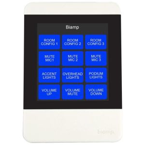 Biamp Apprimo TEC-X 2000 Blanc Platine de contrôle POE 12 boutons pour DSP Tesira