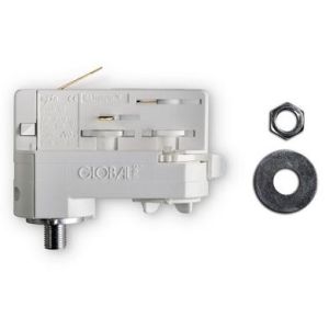 Biamp LRAPRE-W Lot de 2 adaptateurs premium pour rail lumière, pour KUBO3/5-OVO5-SDQ5P, blanc