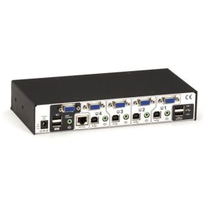 Black Box ServSwitch Wizard commutateur écran, clavier et souris Grille de montage Noir