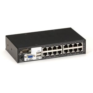 Black Box ServSwitch CX Quad IP commutateur écran, clavier et souris Noir