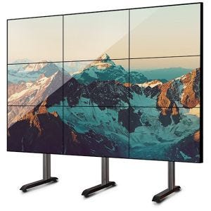 B-Tech SYSTEM X BT8370-3x3-60/BB 3x3 Système de montage universel autoportant pour murs d'images avec micro-ajustement pour écrans 55-60"