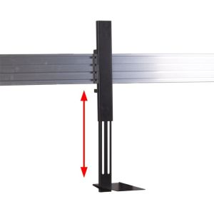 B-Tech SYSTEM X BT8416/BB Support mural pour écran double VC avec étagère pour webcam pour écrans 46-65 pouces