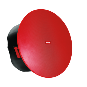 Biamp Desono C-IC6-RED paire d'enceintes passives pour conférence, connectique classique et RJ45 pour raccordement sur kits de conférence Biamp (TCM-XA...), rouge