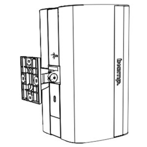Biamp CMX-LG​-W Support ClickMount Pan-Tilt, Large, pour EX-S8, EX-S10 et EX-S10SUB, blanc