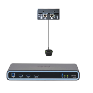 Biamp Devio SCR-25C-BK Ensemble Hub de conférence Devio SCR-25 avec micro suspendu, noir