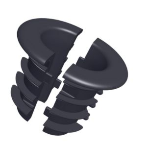 Biamp PASSE CABLE BK Lot de 10 inserts noirs passe câble 16mm pour raccordement Parlé TTM-X