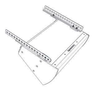 Biamp Community BFR22HB Set de rails 22’’ (55.88cm), pour suspension horizontale d'IP6/IP8/IS6/IS8, noir