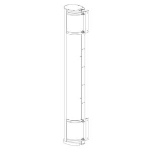 Biamp ENT-PBW Support orientable horizontalement, compatible avec ensemble de 1 à 5 colonnes ENT FR/LF, blanc