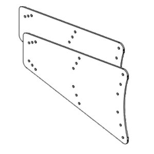 Biamp Community LVH-900SP1G Paire de coupleurs Splay Bracket pour LVH, type 1, gris