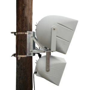 Biamp community PMB-2RR Support de fixation sur poteau pour 2 enceintes R.15 R.25, R.35COAX, R.35-3896, R.5, R.5HP, R.5COAX, R.5MAX, RMG200A, W2-218, W2-2W8 