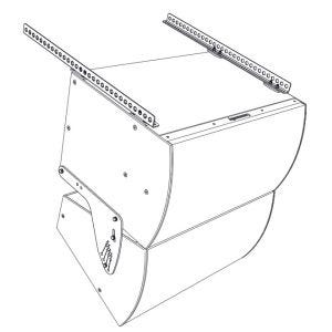 Biamp Community VAB-BFR38B Set d'assemblage pour un caisson + enceinte (IP1122+IS212 ou IP1153+IS215/18), noir