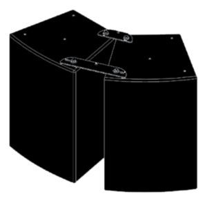 Biamp Community VFKITB Kit d'espacement pour suspension d'une paire d'enceinte série V2, noir