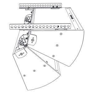 Biamp Community VSB-BFR22W Set d'assemblage pour 2 enceintes IP-1122/52, blanc