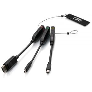 C2G Universal 4K HDMI Dongle Adapter Ring avec Mini DisplayPort, DisplayPort, et USB-C
