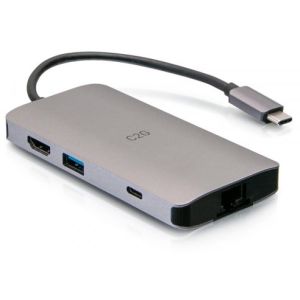 C2G USB-C 8-en-1 Mini Dock avec HDMI et Power Delivery jusqu'à 100W