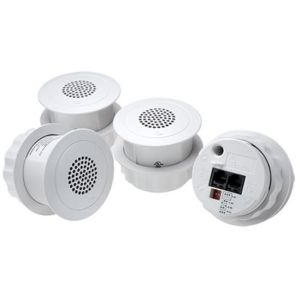 Biamp Cambridge E-A-W-16-4 Kit de 4 émetteurs standards avec 4 câbles de 4,8m, blanc