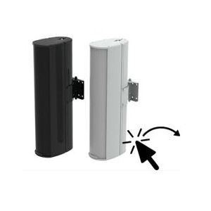 Biamp Desono ENT206-BK Enceinte Colonne 6x HP 80mm + 6x Emulateurs ruban, 30W 100V, 50cm, noir