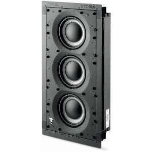 Focal 1000 IWSUB UTOPIA Caisson de basse encastré mural, 3x graves ‘W’ 16.5cm, sélecteur 8Ω/72 Ω pour configurations UTOPIA