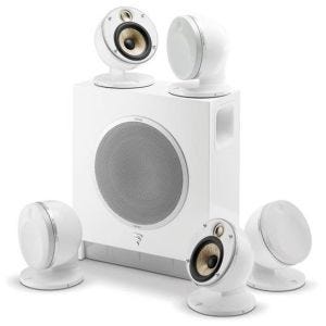 Focal PACK51SAFDW Set de 5 enceintes Dome Flax et 1 caisson Sub Air, blanc