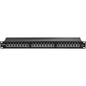 Lindy - Panneau de brassage 24 ports Cat.6 STP, 1U, noir