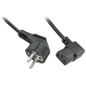 Lindy - Cordon  secteur IEC coudé, 2m