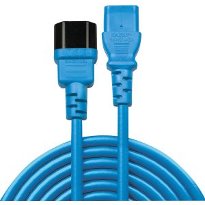 Lindy - Rallonge secteur IEC, bleu, 1m