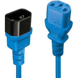 Lindy - Rallonge secteur IEC, bleu, 2m