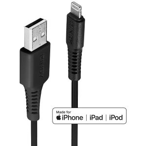Lindy - Câble USB Type A vers Lightning, noir, 3m