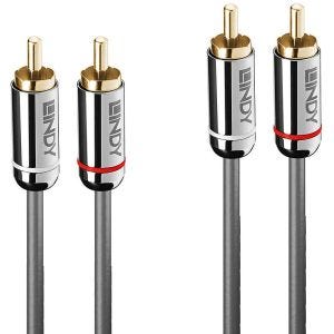 Lindy - Câble Audio 2x RCA, Cromo Line, 0.5m