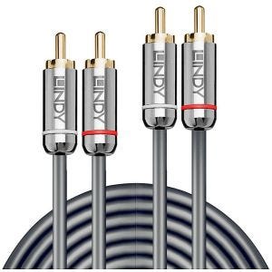 Lindy - Câble Audio 2x RCA, Cromo Line, 3m