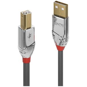 Lindy - Câble USB 2.0 Type A vers B, Cromo Line, 0.5m