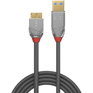 Lindy - Câble USB 3.2 Type A vers Micro-B, 5Gbit/s, Cromo Line, 1m