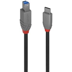 Lindy - Câble USB 3.2 Type C vers B, 5Gbit/s, Anthra Line, 2m