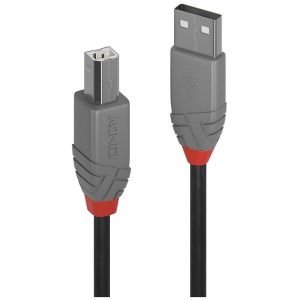Lindy - Câble USB 2.0 type A vers B, Anthra Line, 7.5m