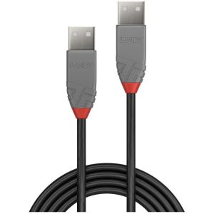 Lindy - Câble USB 2.0 type A/A, Anthra Line, 5m