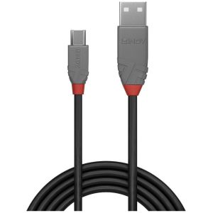 Lindy - Câble USB 2.0 type A vers Micro-B, Anthra Line, 5m