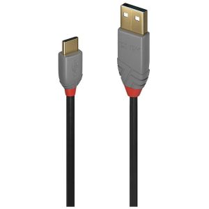 Lindy - Câble USB 2.0 Type A vers C, Anthra Line, 1m