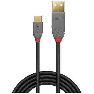 Lindy - Câble USB 2.0 Type A vers C, Anthra Line, 2m