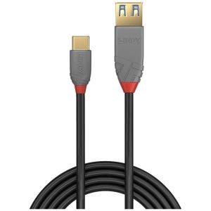 Lindy - Câble Adaptateur USB 3.2 Type C vers A, 5Gbit/s, Anthra Line, 0.15m