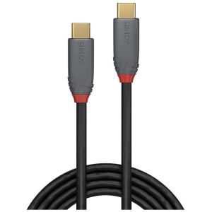 Lindy - Câble USB 3.2 type C vers C, 20Gbit/s, 5A, PD, Anthra Line, 0.5m