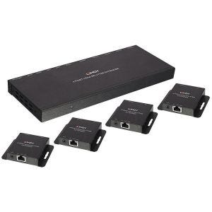 Lindy - Kit Extender Splitter 4 Ports HDMI 4K30 & IR avec Loop Out, Cat.6 70m