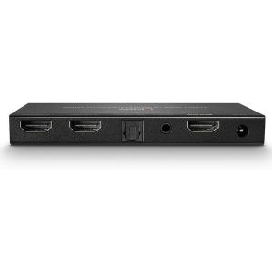 Lindy - Splitter HDMI 18G avec Audio & Downscaling, 2 Ports
