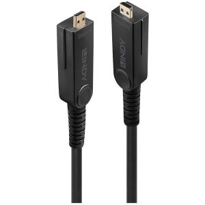 Lindy - Câble 30m Micro-HDMI 4K60 Hybride Fibre Optique, Connecteurs HDMI & DVI fournis