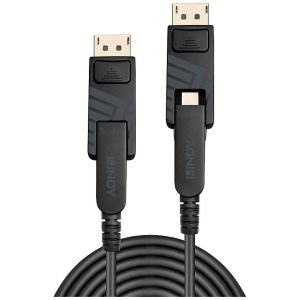 Lindy - Câble Mini DisplayPort 1.4 Hybride Fibre Optique, connecteurs DP fournis, 50m