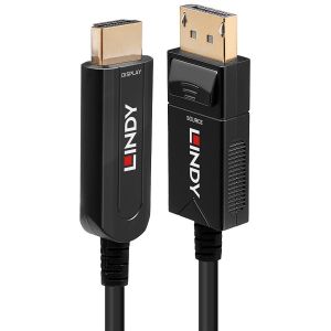Lindy - Câble Hybride Fibre Optique DisplayPort 1.2 vers HDMI 18G, 20m 