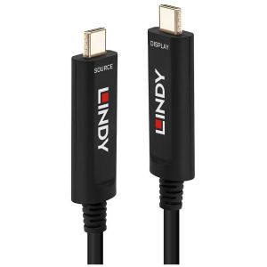 Lindy - Câble Hybride Fibre Optique USB Type C Vidéo, 5m, Audio / Vidéo uniquement