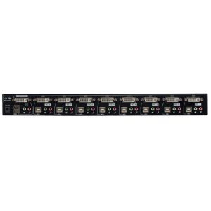 Lindy - Switch KVM DVI-I Single Link, USB 2.0 & Audio, 8 ports