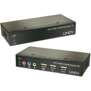 Lindy - Extender KVM Cat.6 DVI-D Single Link, USB & Audio, 50m 