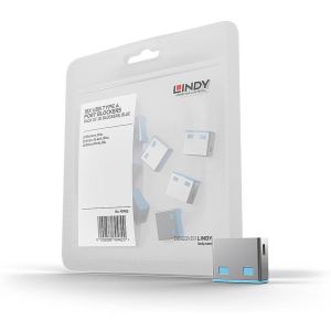 Lindy - Bloqueurs de port USB Type A (sans clé) - Pack de 10, Bleu